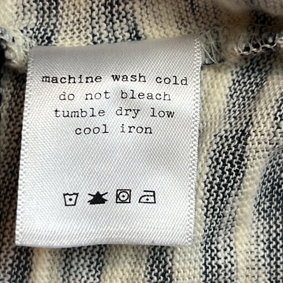 Rag & Bone Knit Womens Scoop Neck Striped Shirt Dress with pockets Medium - Picture 7 of 9